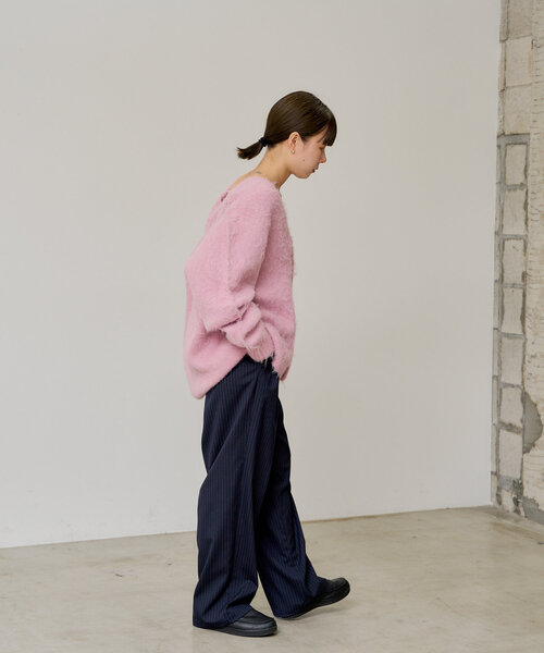 WHIMSIC（ウィムジック）の「【UNISEX】シャギーニットカーディガン（カーディガン/ボレロ・レディース・グレー/ブラウン/グリーン/ピンク/イエロー・FREE）」の15枚目の写真