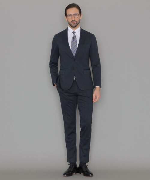 MACKINTOSH LONDON（マッキントッシュ ロンドン）の「【L】【WEB・一部店舗限定】【FLEX JERSEY】メランジグレンチェックセットアップジャケット（テーラードジャケット・メンズ・ネイビー/グレー系その他2・40/38/42）」の4枚目の写真