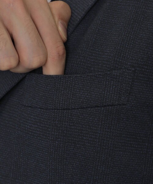 MACKINTOSH LONDON（マッキントッシュ ロンドン）の「【L】【WEB・一部店舗限定】【FLEX JERSEY】メランジグレンチェックセットアップジャケット（テーラードジャケット・メンズ・ネイビー/グレー系その他2・40/38/42）」の9枚目の写真