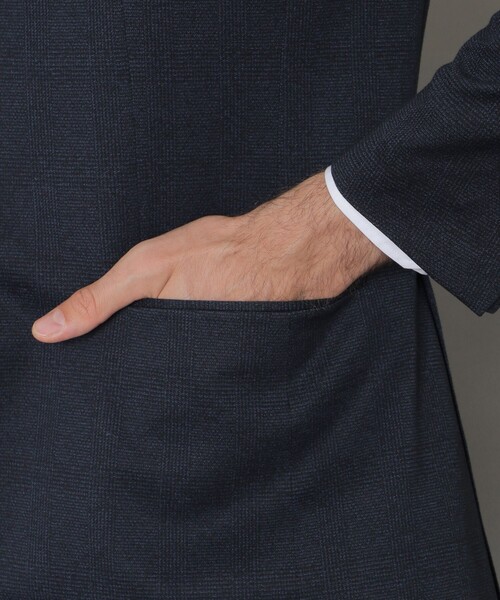 MACKINTOSH LONDON（マッキントッシュ ロンドン）の「【L】【WEB・一部店舗限定】【FLEX JERSEY】メランジグレンチェックセットアップジャケット（テーラードジャケット・メンズ・ネイビー/グレー系その他2・40/38/42）」の10枚目の写真