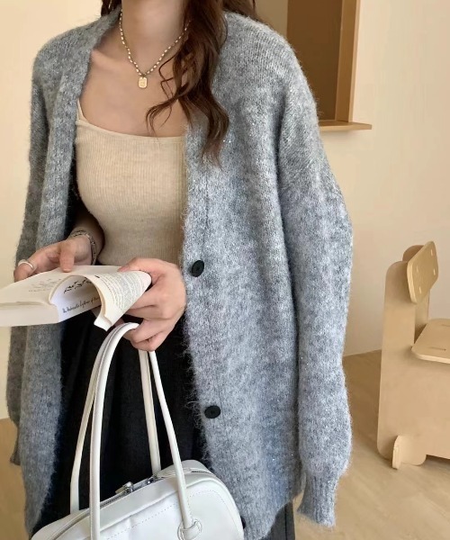 kolor ドッキング　カーディガン　ニット セール】ラメドッキングニットカーディガン（カーディガン/ボレロ