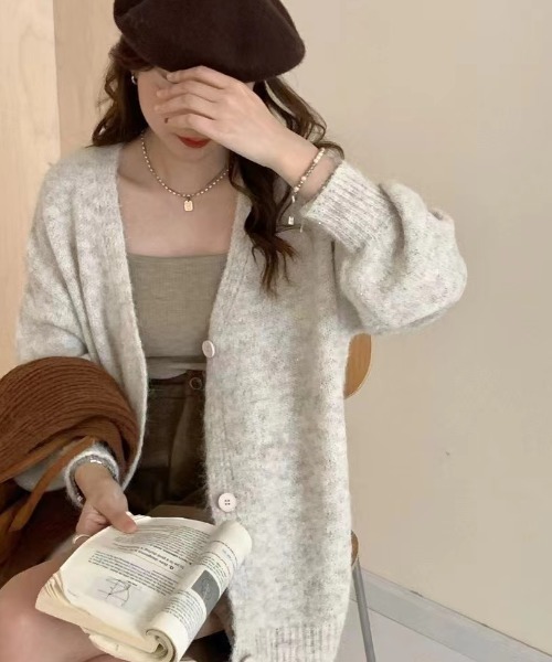 セール】ラメドッキングニットカーディガン（カーディガン/ボレロ