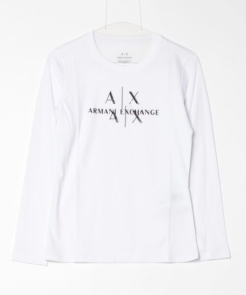 【セール】【A|X アルマーニ エクスチェンジ】ロゴデザイン 長袖クルーネックTシャツ/SLIM（Tシャツ/カットソー）｜ARMANI EXCHANGE（アルマーニエクスチェンジ）