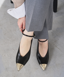 LE TALON | TAEKO HIGASHIHARA×LE TALON 3cmポインテッドコンビストラップパンプス(パンプス)