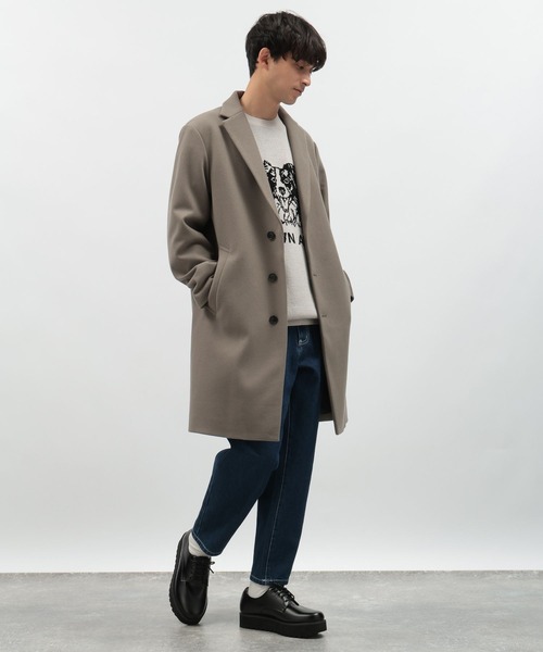 LAKOLE(ラコレ)の「ウーリーテックチェスターコート / 116720(チェスターコート・メンズ・チャコールグレー/ブラック/ブラウン/グリーン・SMALL/MEDIUM/LARGE/X-LARGE)」の6枚目の写真