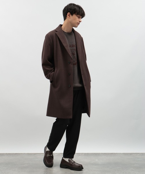 LAKOLE(ラコレ)の「ウーリーテックチェスターコート / 116720(チェスターコート・メンズ・チャコールグレー/ブラック/ブラウン/グリーン・SMALL/MEDIUM/LARGE/X-LARGE)」の7枚目の写真