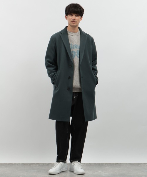 LAKOLE(ラコレ)の「ウーリーテックチェスターコート / 116720(チェスターコート・メンズ・チャコールグレー/ブラック/ブラウン/グリーン・SMALL/MEDIUM/LARGE/X-LARGE)」の8枚目の写真