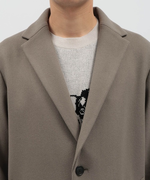 LAKOLE(ラコレ)の「ウーリーテックチェスターコート / 116720(チェスターコート・メンズ・チャコールグレー/ブラック/ブラウン/グリーン・SMALL/MEDIUM/LARGE/X-LARGE)」の13枚目の写真