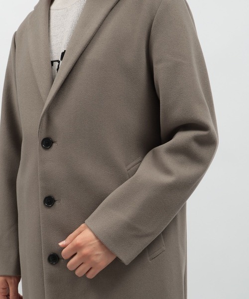 LAKOLE(ラコレ)の「ウーリーテックチェスターコート / 116720(チェスターコート・メンズ・チャコールグレー/ブラック/ブラウン/グリーン・SMALL/MEDIUM/LARGE/X-LARGE)」の14枚目の写真