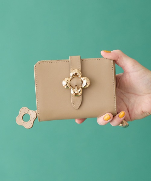 【HASHIBAMI】フラワーバックル 二つ折りウォレット(財布)|HASHIBAMI(ハシバミ) 【HASHIBAMI】フラワーバックル 二つ折りウォレット(財布)|HASHIBAMI(ハシバミ)