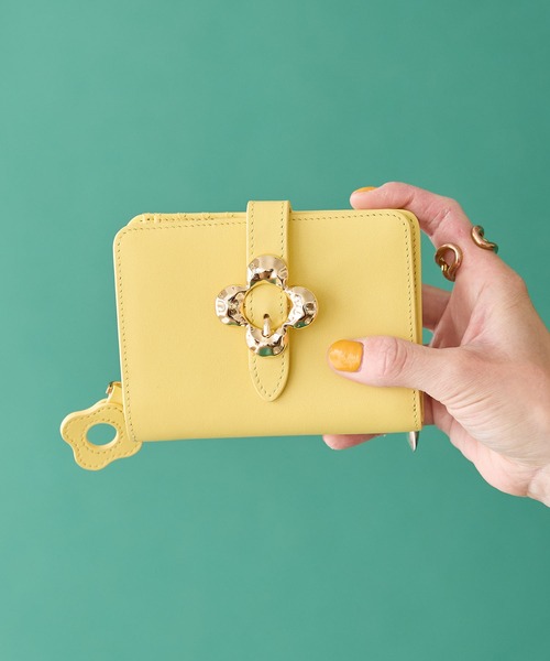 【HASHIBAMI】フラワーバックル 二つ折りウォレット(財布)|HASHIBAMI(ハシバミ) 【HASHIBAMI】フラワーバックル 二つ折りウォレット(財布)|HASHIBAMI(ハシバミ)