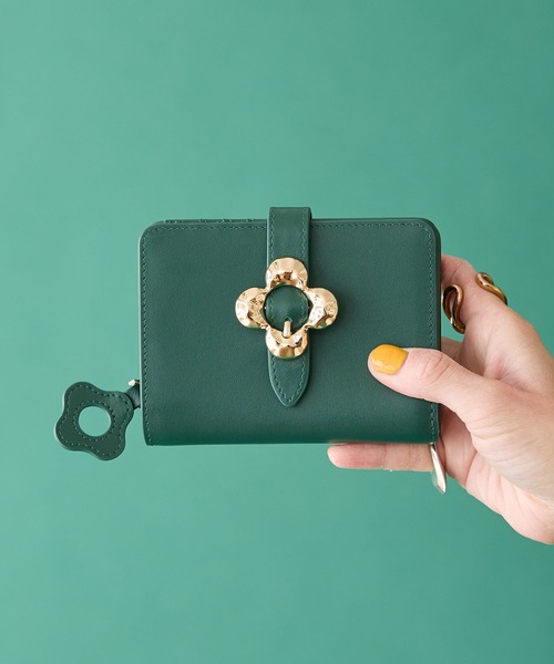 【HASHIBAMI】フラワーバックル 二つ折りウォレット(財布)|HASHIBAMI(ハシバミ) 【HASHIBAMI】フラワーバックル 二つ折りウォレット(財布)|HASHIBAMI(ハシバミ)