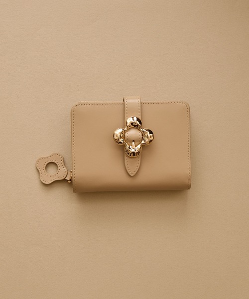 【HASHIBAMI】フラワーバックル 二つ折りウォレット(財布)|HASHIBAMI(ハシバミ) 【HASHIBAMI】フラワーバックル 二つ折りウォレット(財布)|HASHIBAMI(ハシバミ)