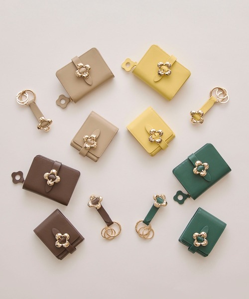 【HASHIBAMI】フラワーバックル 二つ折りウォレット(財布)|HASHIBAMI(ハシバミ) 【HASHIBAMI】フラワーバックル 二つ折りウォレット(財布)|HASHIBAMI(ハシバミ)