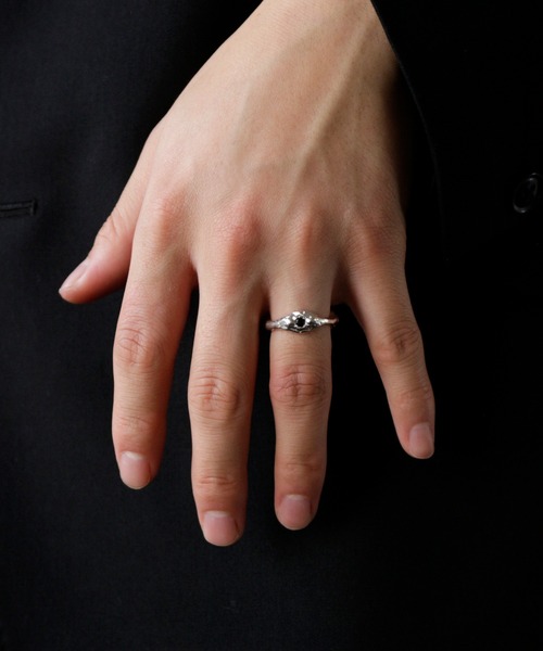 whoseA（フーシー）の「【silver925】Zirconia Ring/ ジルコニア リング（リング・メンズ・ベージュ/グレー/ブラック・10号/12号/16号）」の6枚目の写真