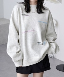 グラフィックプリントクルーネックスウェット