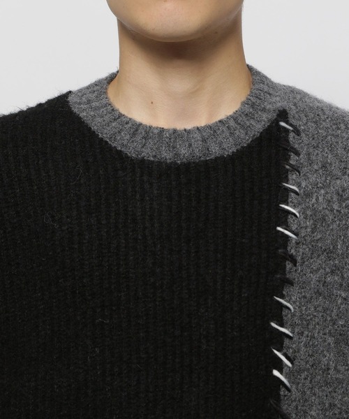 niko and...（ニコアンド）の「かがりステッチニットプルオーバー（ニット/セーター・メンズ・ブラウン/ブラック/アイボリー・MEDIUM/LARGE）」の16枚目の写真