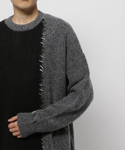 niko and...（ニコアンド）の「かがりステッチニットプルオーバー（ニット/セーター・メンズ・ブラウン/ブラック/アイボリー・MEDIUM/LARGE）」の17枚目の写真