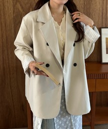 efill | ダブル ボタン シンプル テーラードジャケット(テーラードジャケット)