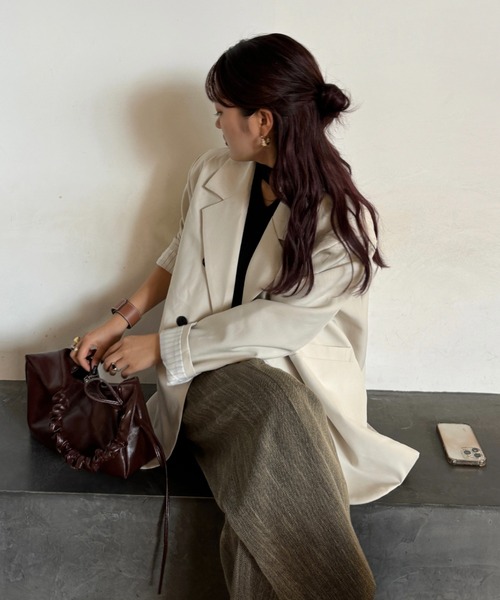 efill（エフィル）の「ダブル ボタン シンプル テーラードジャケット（テーラードジャケット・レディース・オフホワイト・FREE）」の13枚目の写真