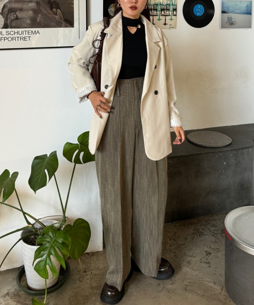 efill（エフィル）の「ダブル ボタン シンプル テーラードジャケット（テーラードジャケット・レディース・オフホワイト・FREE）」の6枚目の写真