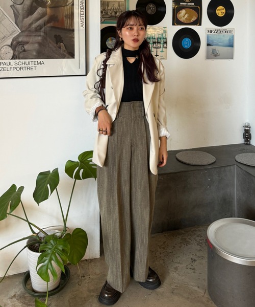 efill（エフィル）の「ダブル ボタン シンプル テーラードジャケット（テーラードジャケット・レディース・オフホワイト・FREE）」の7枚目の写真