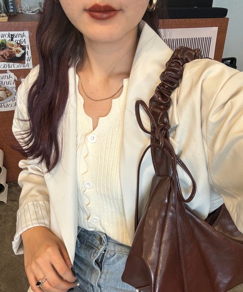 efill（エフィル）の「ダブル ボタン シンプル テーラードジャケット（テーラードジャケット・レディース・オフホワイト・FREE）」の11枚目の写真