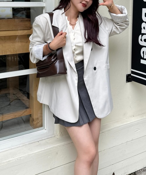 efill（エフィル）の「ダブル ボタン シンプル テーラードジャケット（テーラードジャケット・レディース・オフホワイト・FREE）」の21枚目の写真