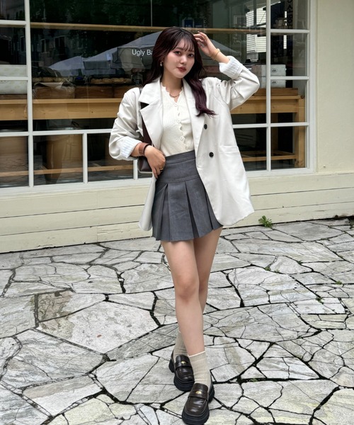 efill（エフィル）の「ダブル ボタン シンプル テーラードジャケット（テーラードジャケット・レディース・オフホワイト・FREE）」の22枚目の写真