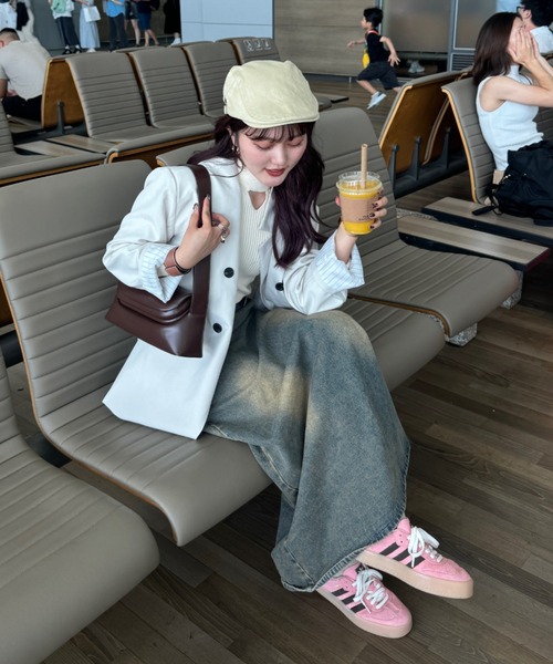 efill（エフィル）の「ダブル ボタン シンプル テーラードジャケット（テーラードジャケット・レディース・オフホワイト・FREE）」の3枚目の写真