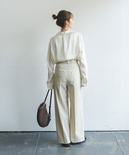 Noble（ノーブル）の「ナチュラルグロスサテンシャツ（シャツ/ブラウス