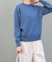 FORK&SPOON | 『洗濯可』FORK&SPOON ウーステッドヤーンクルーネックニット(ニット/セーター)