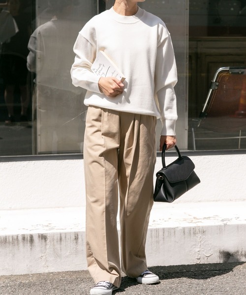 FORK&SPOON（フォークアンドスプーン）の「『洗濯可』FORK&SPOON　ウーステッドヤーンクルーネックニット（ニット/セーター・レディース・アイボリー/ブラック系その他/ブルー/オレンジ系その他・1）」の10枚目の写真