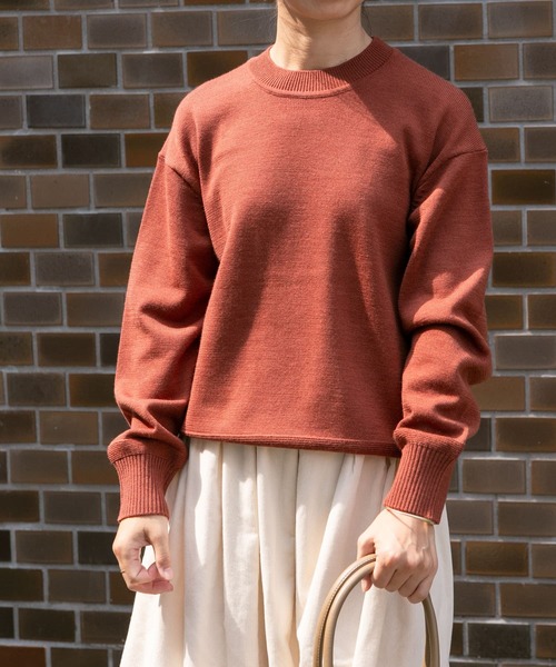 FORK&SPOON（フォークアンドスプーン）の「『洗濯可』FORK&SPOON　ウーステッドヤーンクルーネックニット（ニット/セーター・レディース・アイボリー/ブラック系その他/ブルー/オレンジ系その他・1）」の13枚目の写真