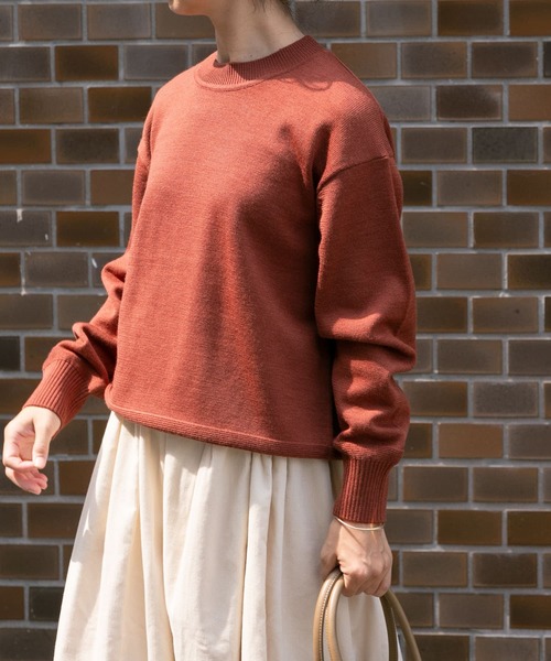 FORK&SPOON（フォークアンドスプーン）の「『洗濯可』FORK&SPOON　ウーステッドヤーンクルーネックニット（ニット/セーター・レディース・アイボリー/ブラック系その他/ブルー/オレンジ系その他・1）」の14枚目の写真