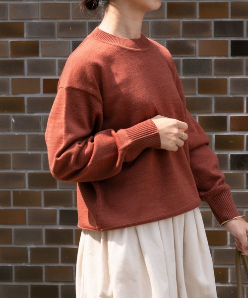 FORK&SPOON（フォークアンドスプーン）の「『洗濯可』FORK&SPOON　ウーステッドヤーンクルーネックニット（ニット/セーター・レディース・アイボリー/ブラック系その他/ブルー/オレンジ系その他・1）」の18枚目の写真