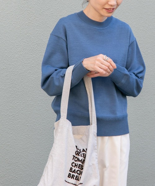 FORK&SPOON（フォークアンドスプーン）の「『洗濯可』FORK&SPOON　ウーステッドヤーンクルーネックニット（ニット/セーター・レディース・アイボリー/ブラック系その他/ブルー/オレンジ系その他・1）」の20枚目の写真