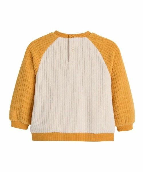 moimoln(モイモルン)の「クリップコーデュロイ起毛トップス(Tシャツ/カットソー・キッズ・ミント/イエロー/ブラウン・90cm/100cm/110cm/120cm)」の4枚目の写真
