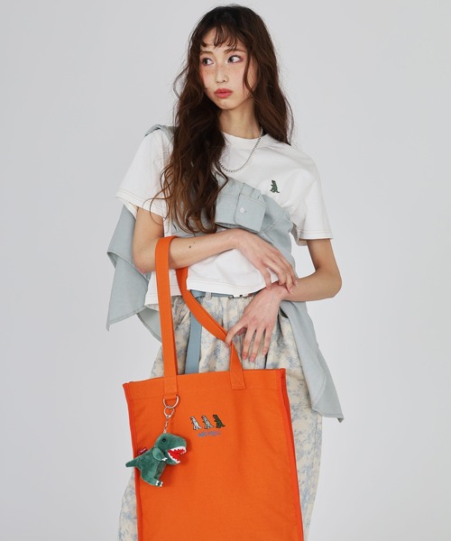 DOUBLE NAME（ダブルネーム）の「【m:rex】withFAN!!トートBAG/ユニセックス（トートバッグ・レディース・ブラック/グリーン/ブルー/ピンク/オレンジ/イエロー/チャコール・FREE）」の7枚目の写真