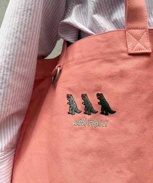 DOUBLE NAME（ダブルネーム）の「【m:rex】withFAN!!トートBAG/ユニセックス（トートバッグ・レディース・ブラック/グリーン/ブルー/ピンク/オレンジ/イエロー/チャコール・FREE）」の15枚目の写真