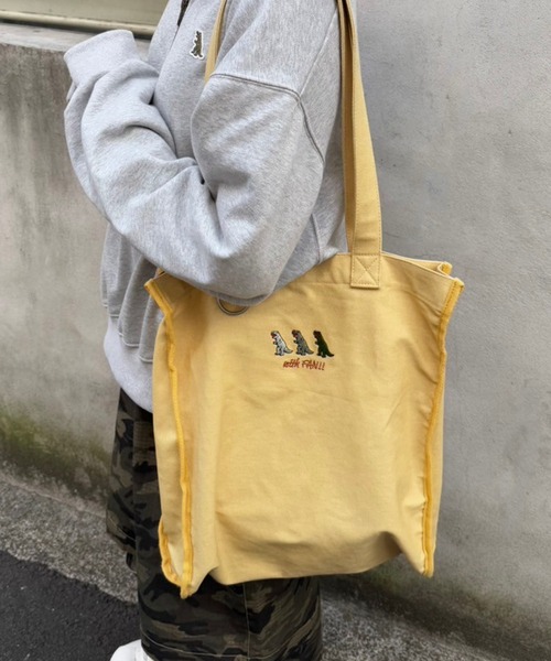 DOUBLE NAME（ダブルネーム）の「【m:rex】withFAN!!トートBAG/ユニセックス（トートバッグ・レディース・ブラック/グリーン/ブルー/ピンク/オレンジ/イエロー/チャコール・FREE）」の17枚目の写真