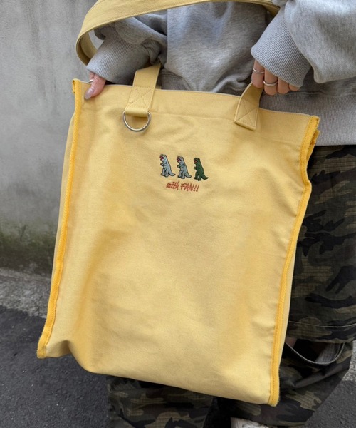 DOUBLE NAME（ダブルネーム）の「【m:rex】withFAN!!トートBAG/ユニセックス（トートバッグ・レディース・ブラック/グリーン/ブルー/ピンク/オレンジ/イエロー/チャコール・FREE）」の18枚目の写真