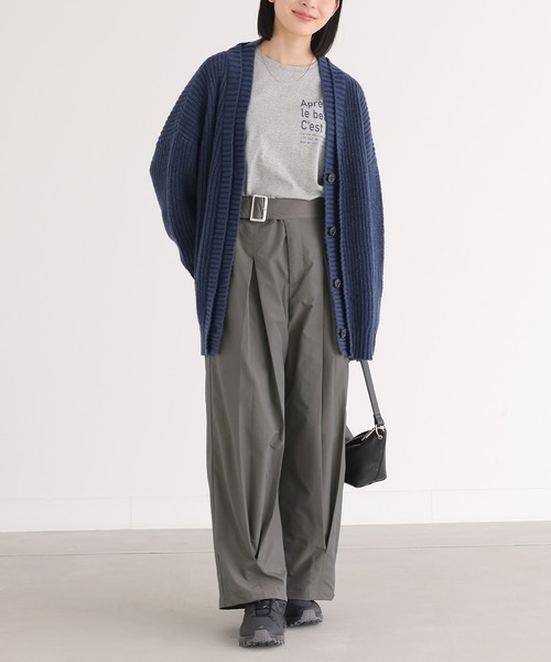 n'OrLABEL(ノアールレーベル)の「タマムシカラーツイルタックパンツ(その他パンツ・レディース・チャコール/カーキ・1/2)」の16枚目の写真