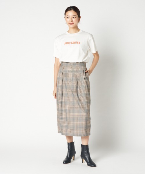 HELIOPOLE(エリオポール)の「PROGRESS RUNNING CLUB:PROGRESS TEE(Tシャツ/カットソー・レディース・アイボリー/ブラック・M)」の6枚目の写真