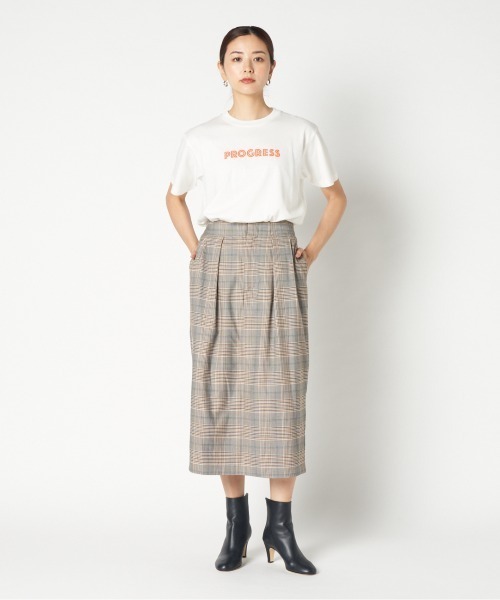 HELIOPOLE(エリオポール)の「PROGRESS RUNNING CLUB:PROGRESS TEE(Tシャツ/カットソー・レディース・アイボリー/ブラック・M)」の5枚目の写真