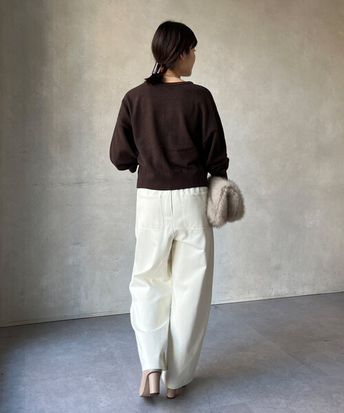 DouDou（ドゥドゥ）の「カシミヤ混2WAYカーディガン（カーディガン/ボレロ・レディース・チャコールグレー/レッド/ブラウン・FREE）」の17枚目の写真