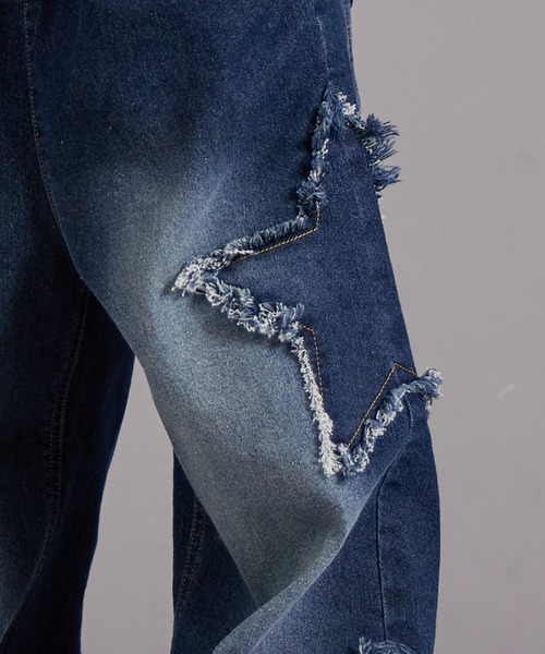 PAIRMANON STREET（ペアマノンストリート）の「【PAIRMANON STREET】モチーフ クラッシュ ワイド デニム パンツ（デニムパンツ・キッズ・ブルー/インディゴブルー・90/120/150/160/100/110/130/140）」の20枚目の写真