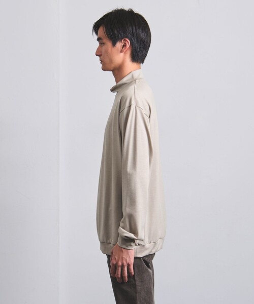 UNITED ARROWS（ユナイテッドアローズ）の「プレーティング 天竺 ハイネック ロングスリーブ（Tシャツ/カットソー・メンズ・オフホワイト/グレー/ベージュ/ブラック・L/M/S/XL）」の9枚目の写真