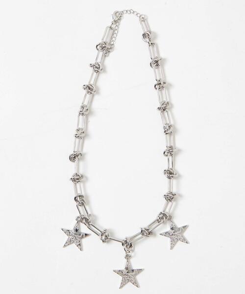 WEGO（ウィゴー）の「WEGO/スターデザインチェーンネックレス（ネックレス・レディース・シルバー・FREE）」の3枚目の写真
