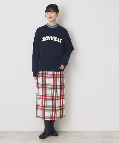 Dessin(デッサン)の「【洗える】起毛チェックタックスカート(XS~L)(スカート・レディース・アイボリー系1/ブルー系1/ピンク系その他・00/01/02/03)」の20枚目の写真